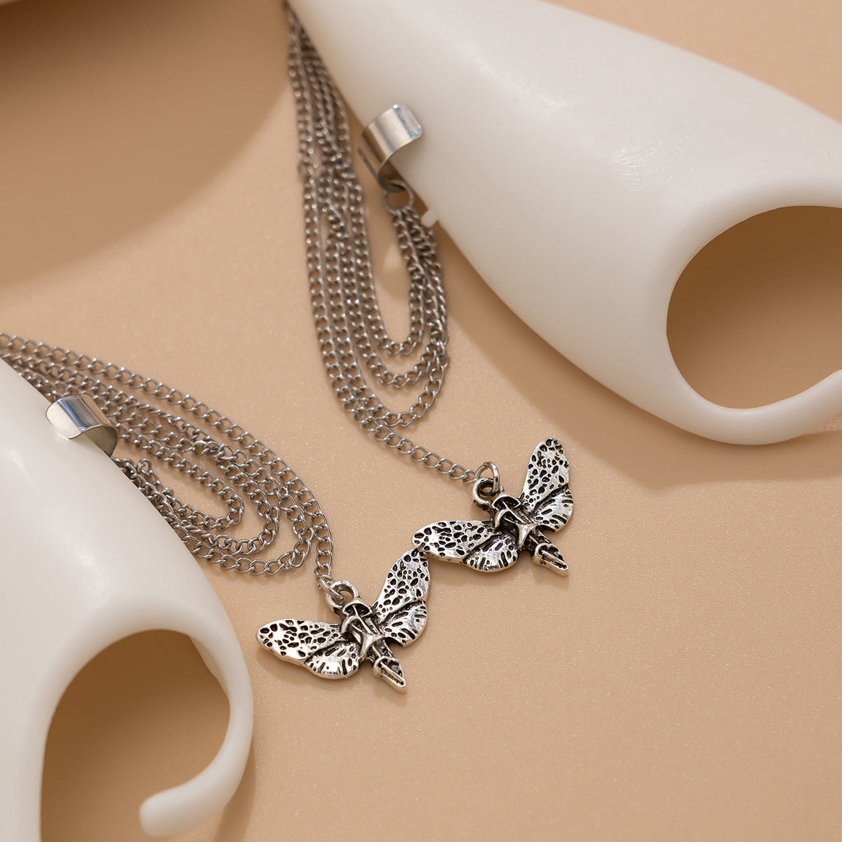 Planderful Elf Ear Clip Earrings No Ear Holes With Rubber Clips Vienna Verve Dual Purpose Chain Fringe For Trendsetters
