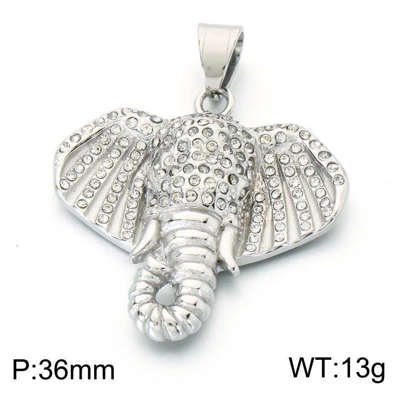 Hiphop Hip Hop Crown Auspicious Pendant, Rock Club Full Of Zircon Cartoon Frog Necklace