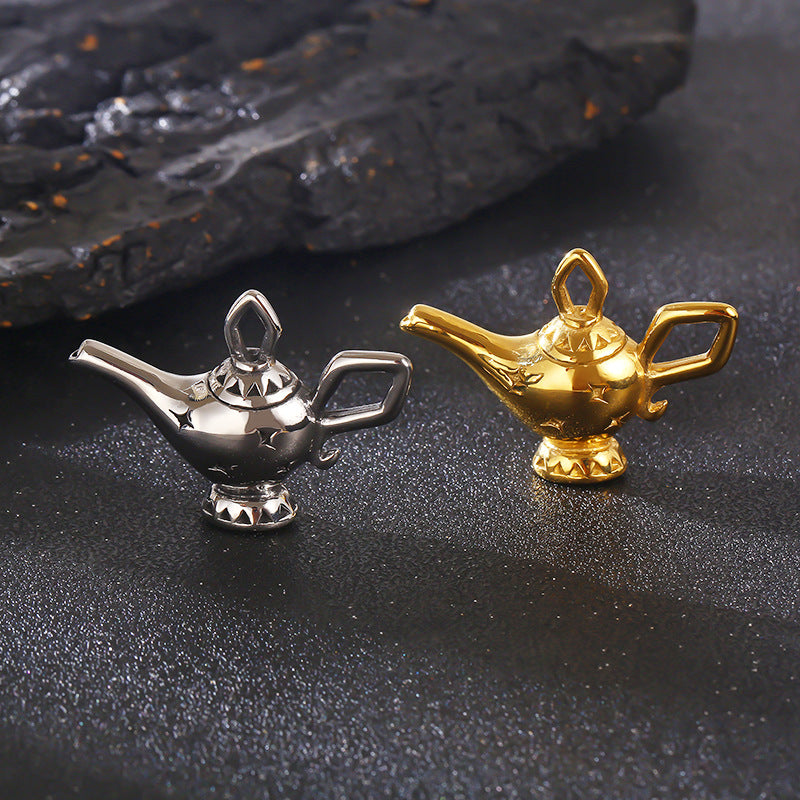 Retro Magic Lamp Pendant in Titanium Steel for Men and Women - Wishing Search Design by Planderful