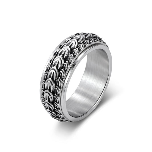 Punk Dragon Stainless Steel Men's Ring