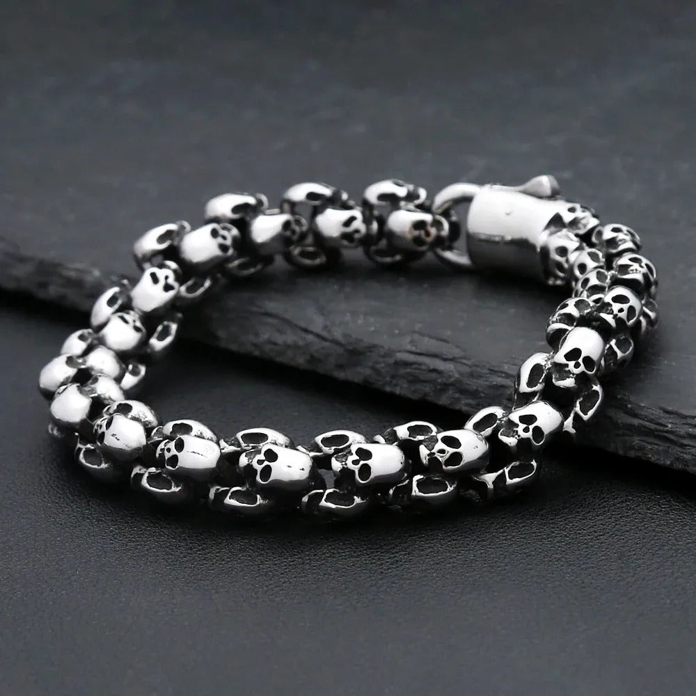 Vintage Skull Stainless Steel Men's Bracelet