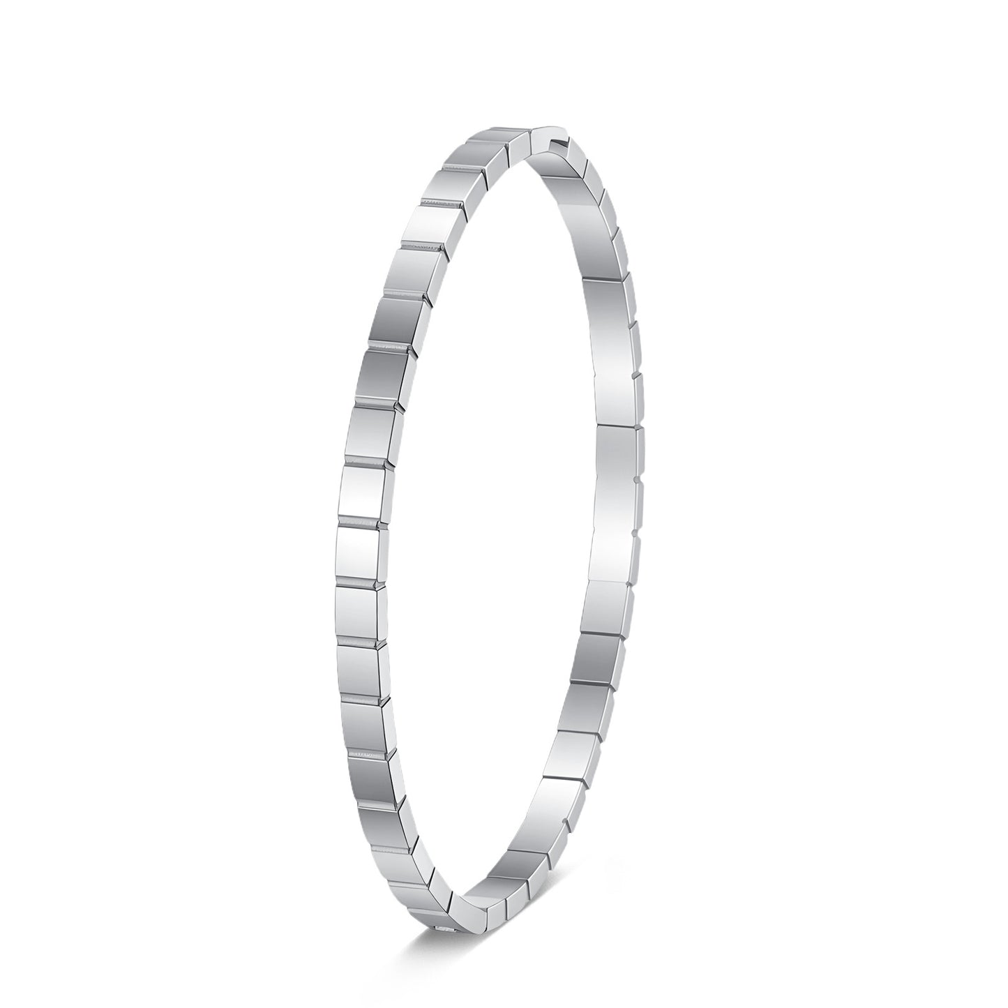 Unisex Stainless Steel 4MM Square Round Bracelet By Planderful Everyday Genie For Everyday Style And Protection