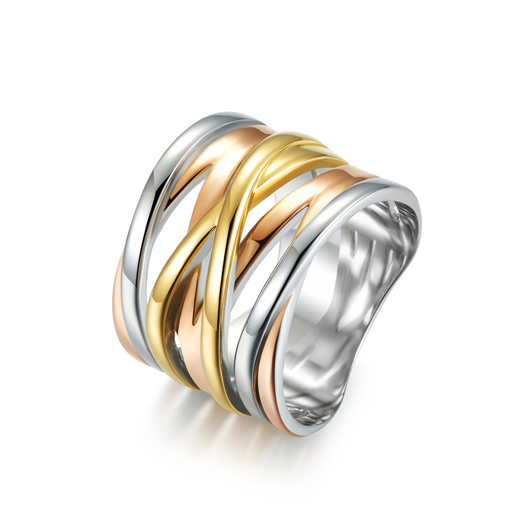 Steel Ring – Statement Three-Dimensional Woven