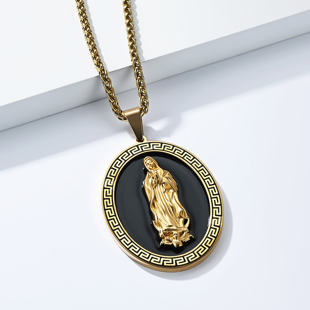 Planderful Street Trend Hip Hop Necklace For Men Durable Stainless Steel Pendant Everyday Genie Collection