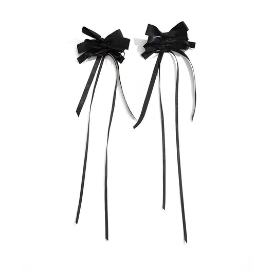 Planderful Bow Earrings Vienna Verve Four Layer Ribbon Long Streamer Statement For Women