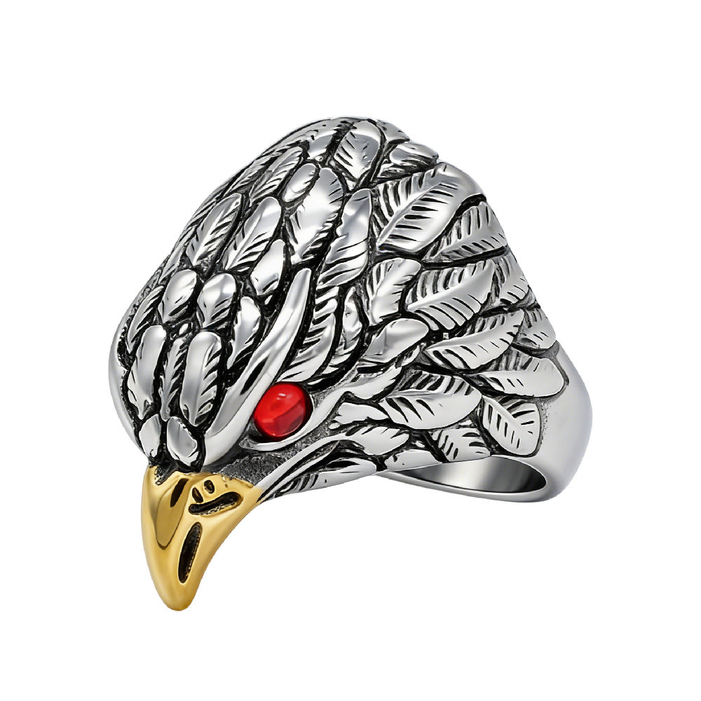 Personalized Retro Eagle Ring For Unisex Protection By Planderful Everyday Genie Collection