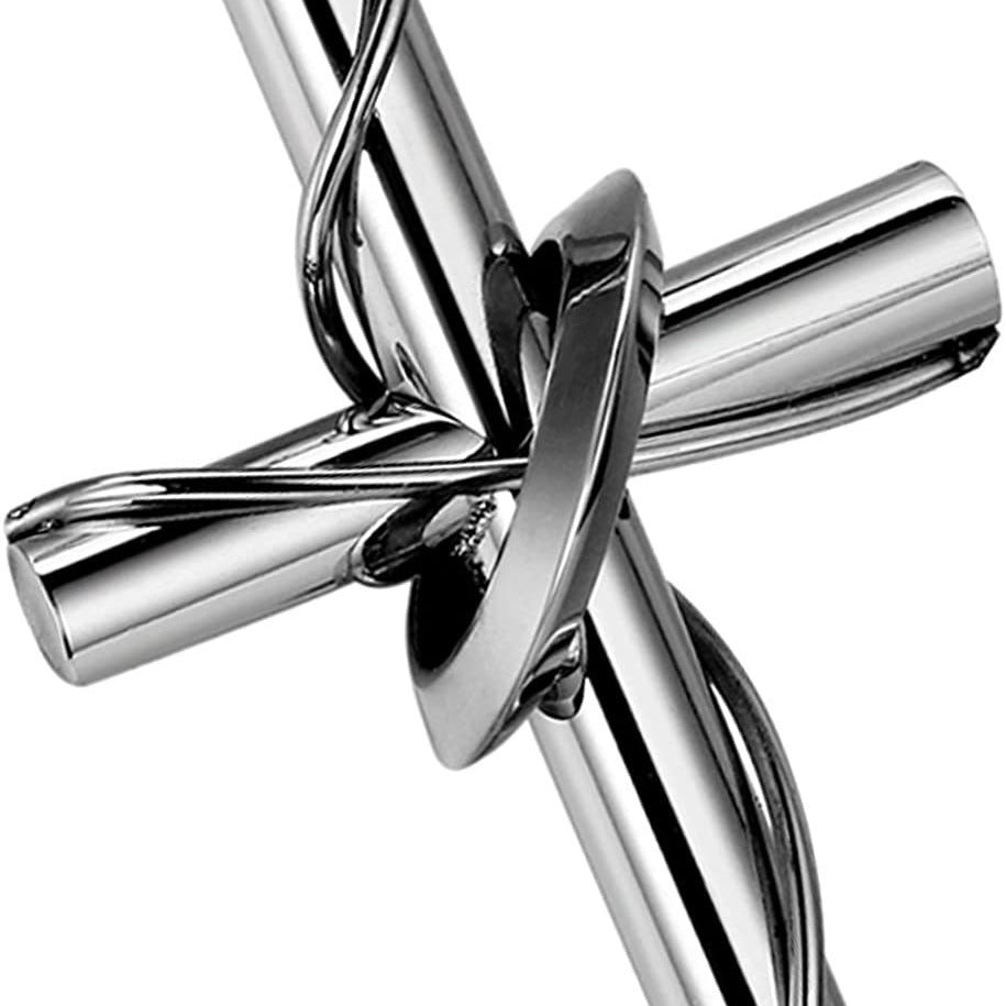 1. Planderful Unisex Cross Pendant Necklace in Stainless Steel Korean Inspired Everyday Genies Gift