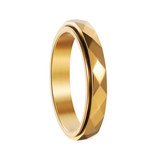 Planderful Spinner Ring 4mm Titanium Steel Rotating Unisex