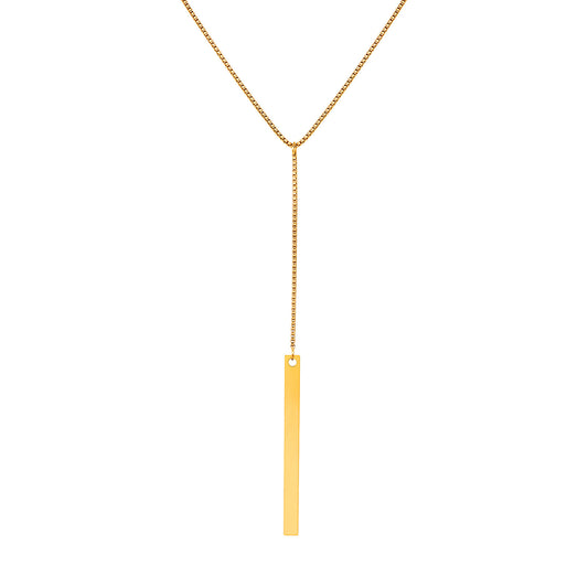 European And American Jewelry Stainless Steel Y Shaped Necklace