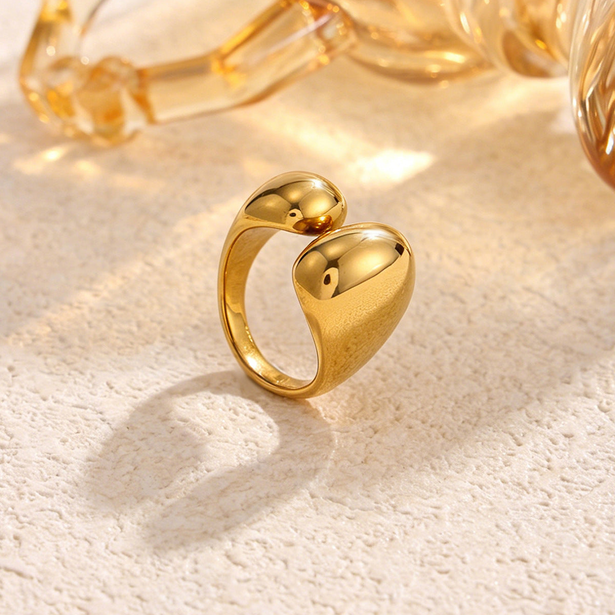 Stainless Steel Zircon Open Ring By Planderful Vienna Verve For Urban Professionals Statement Piece