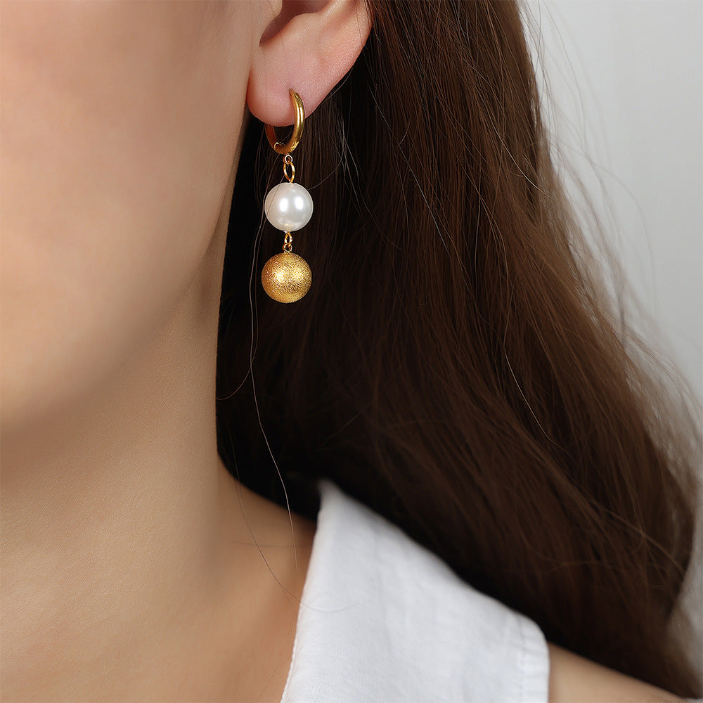 Regal Retro Imitation Pearl Earrings - Planderful Palace Collection
