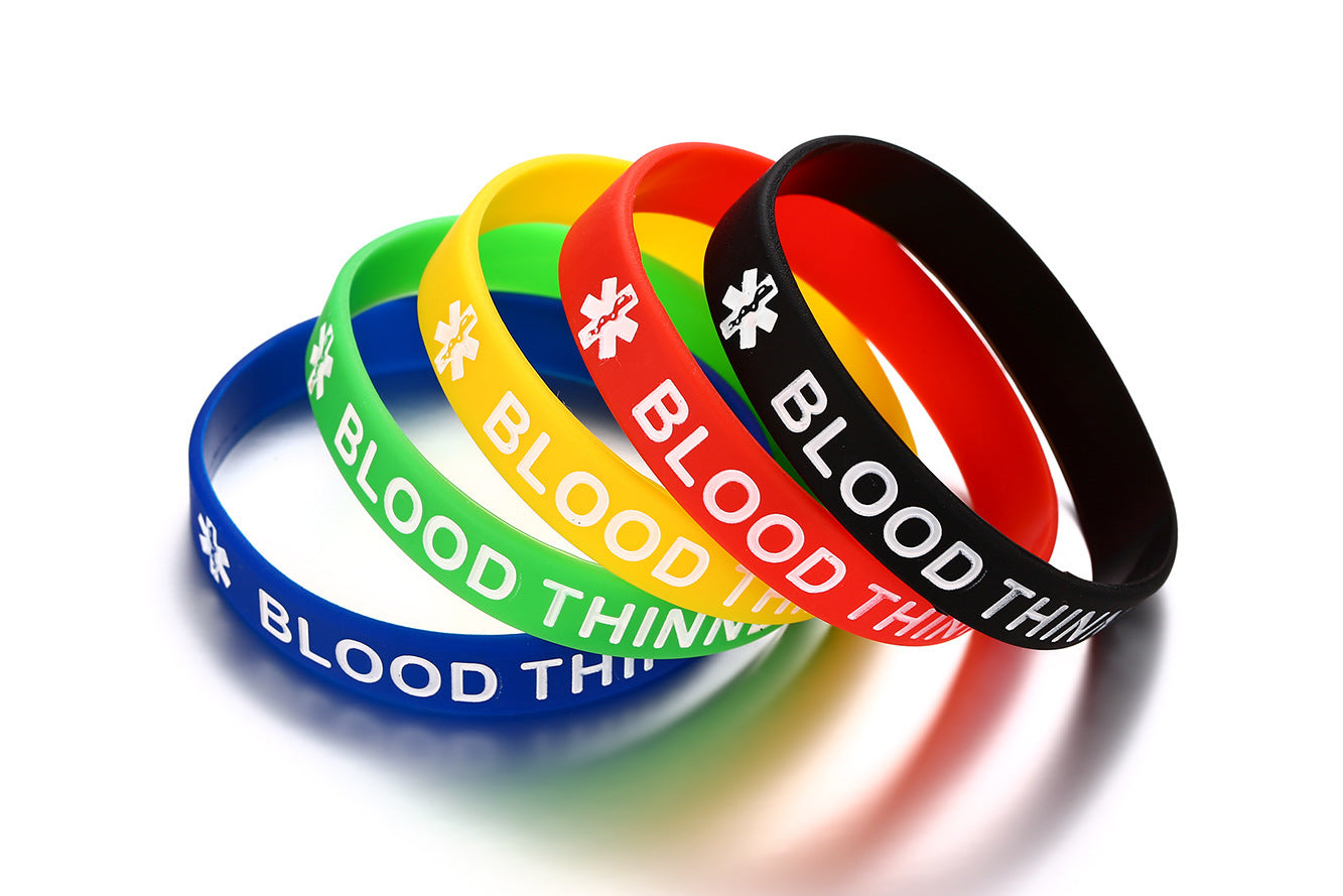 Medical Logo Men and Women Silicone Bracelet Set of 5 Colors