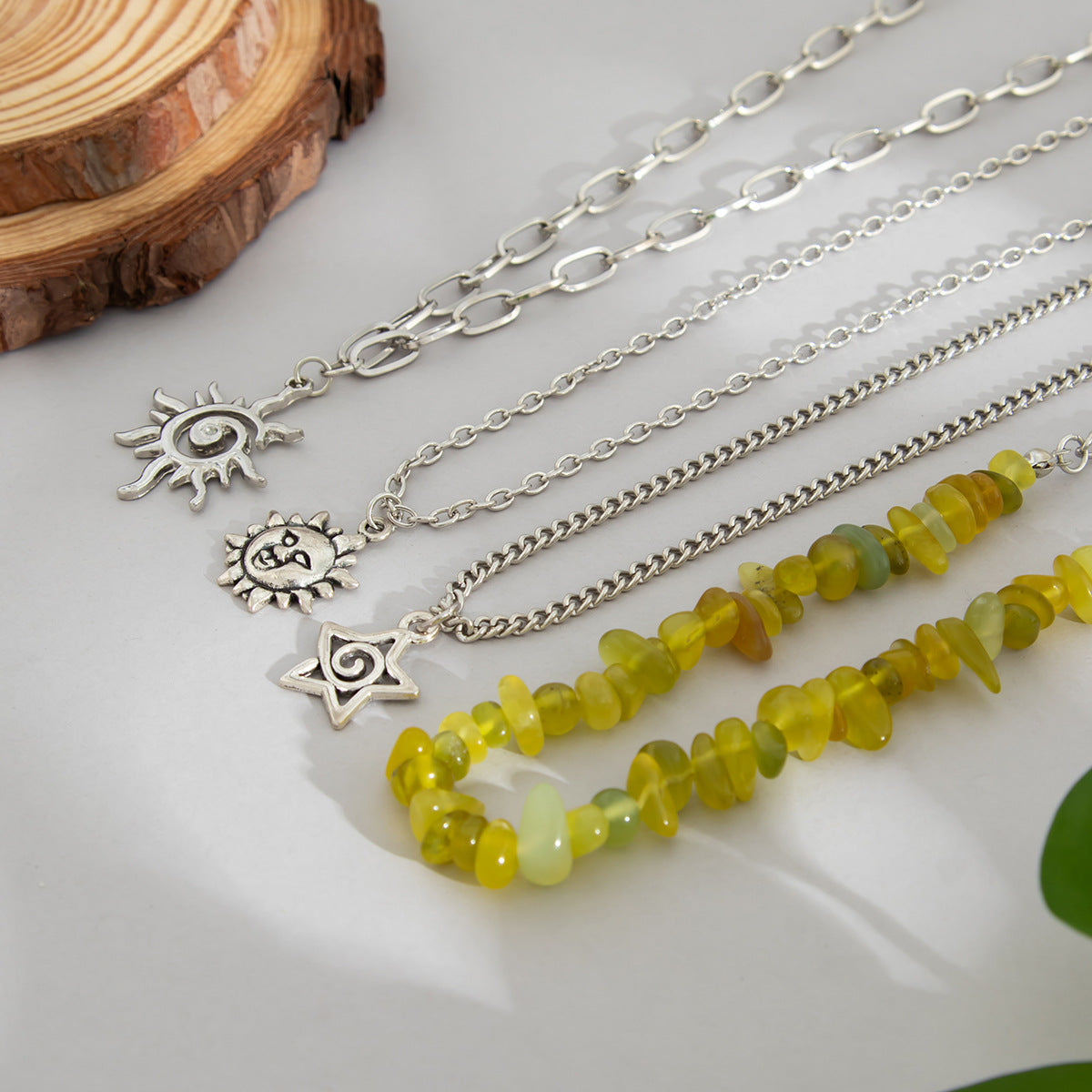 Planderful Vienna Verve Necklace – Irregular Sun Gravel Design