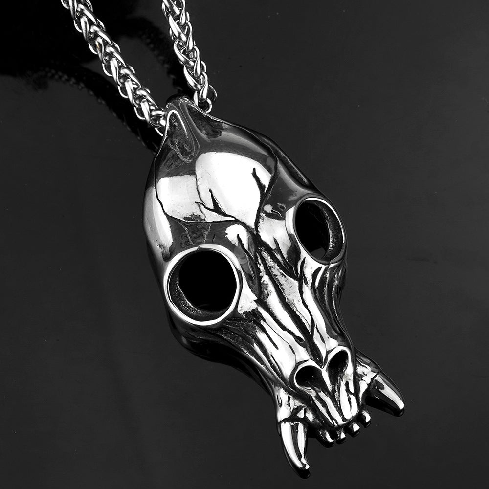 Vintage Men's Jewelry Punk Style Bones Pendant Necklace