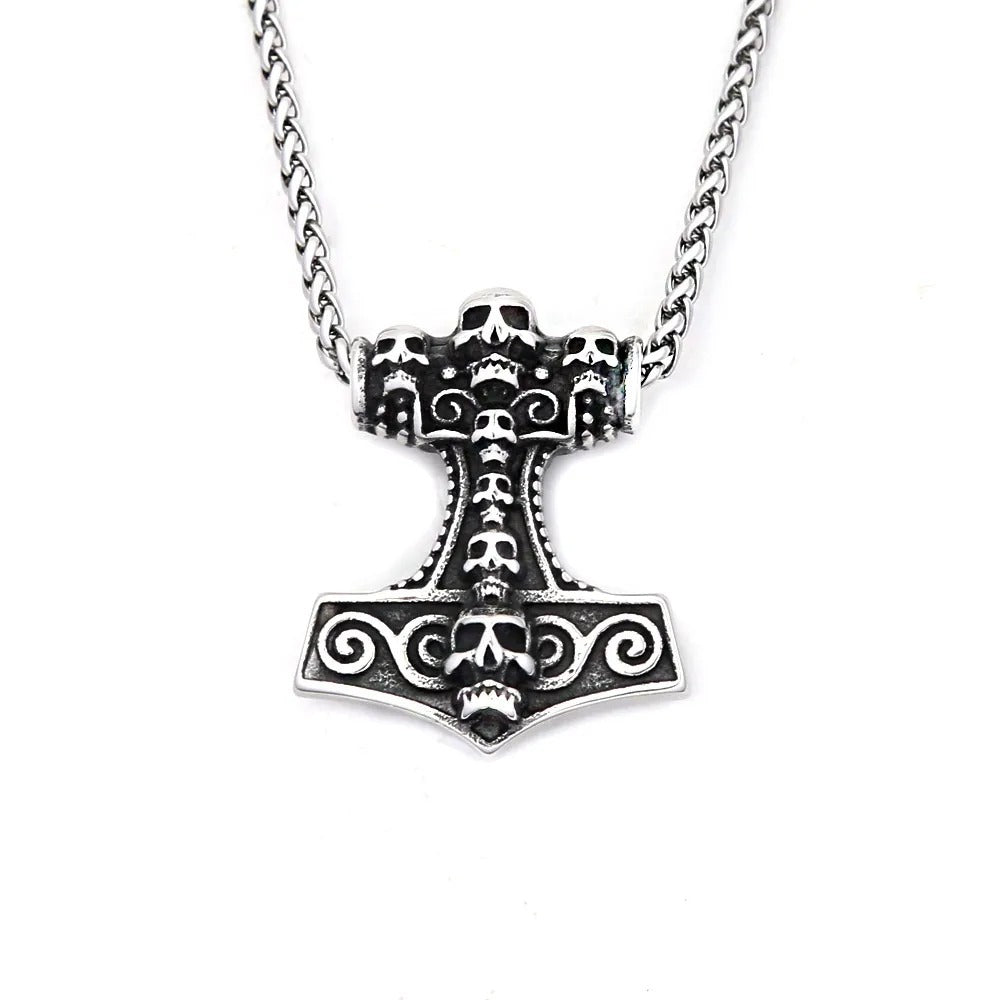 Punk Skull Stainless Steel Men's Pendant Necklace