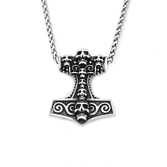Punk Skull Stainless Steel Men's Pendant Necklace