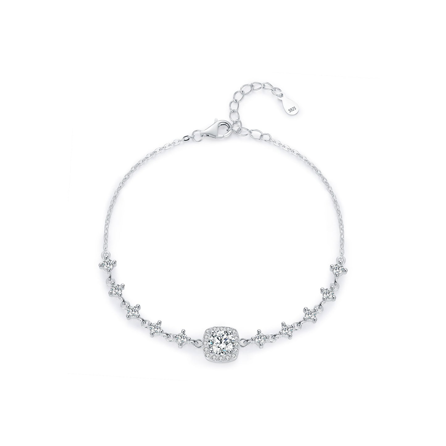 Planderful Moissanite Sparkling Bracelet – Luxurious Geometric Design