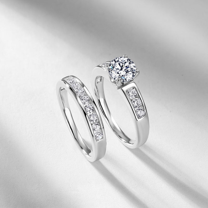 Planderful Stackable Moissanite Sterling Silver Ring – 6.5 × 6.5 mm, 1 ct – Style 3