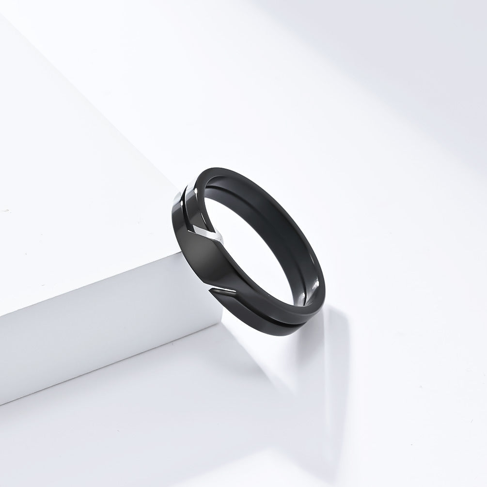 Personalized Titanium Steel Ring for Men and Women Jewelry