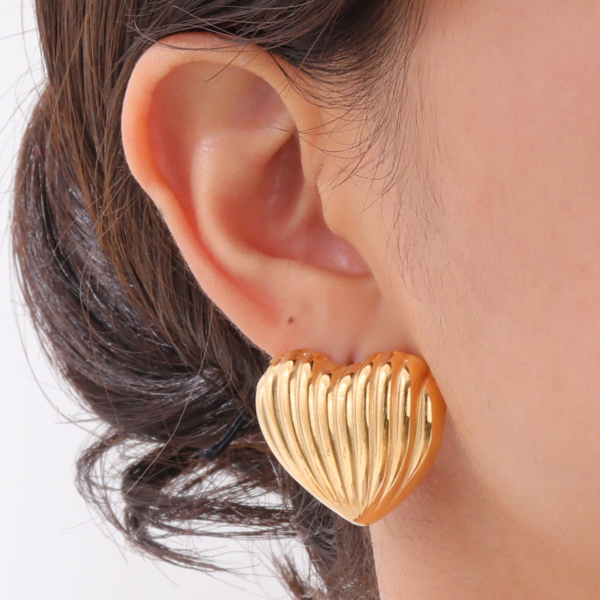 Stainless Steel Heart Earrings