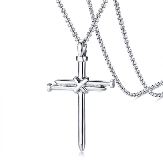 Stainless Steel Nail Cross Pendant for Men Wholesale Spot