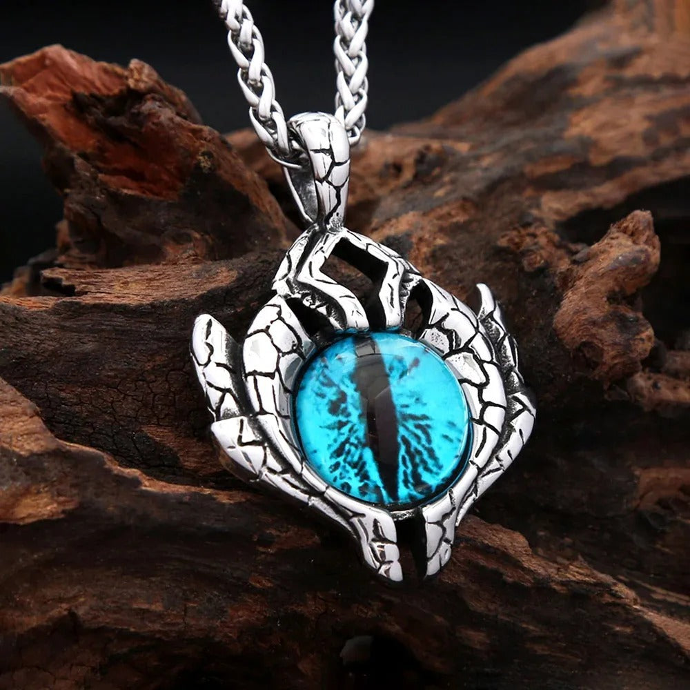 Vintage Evil Eye Stainless Steel Men's Pendant Necklace