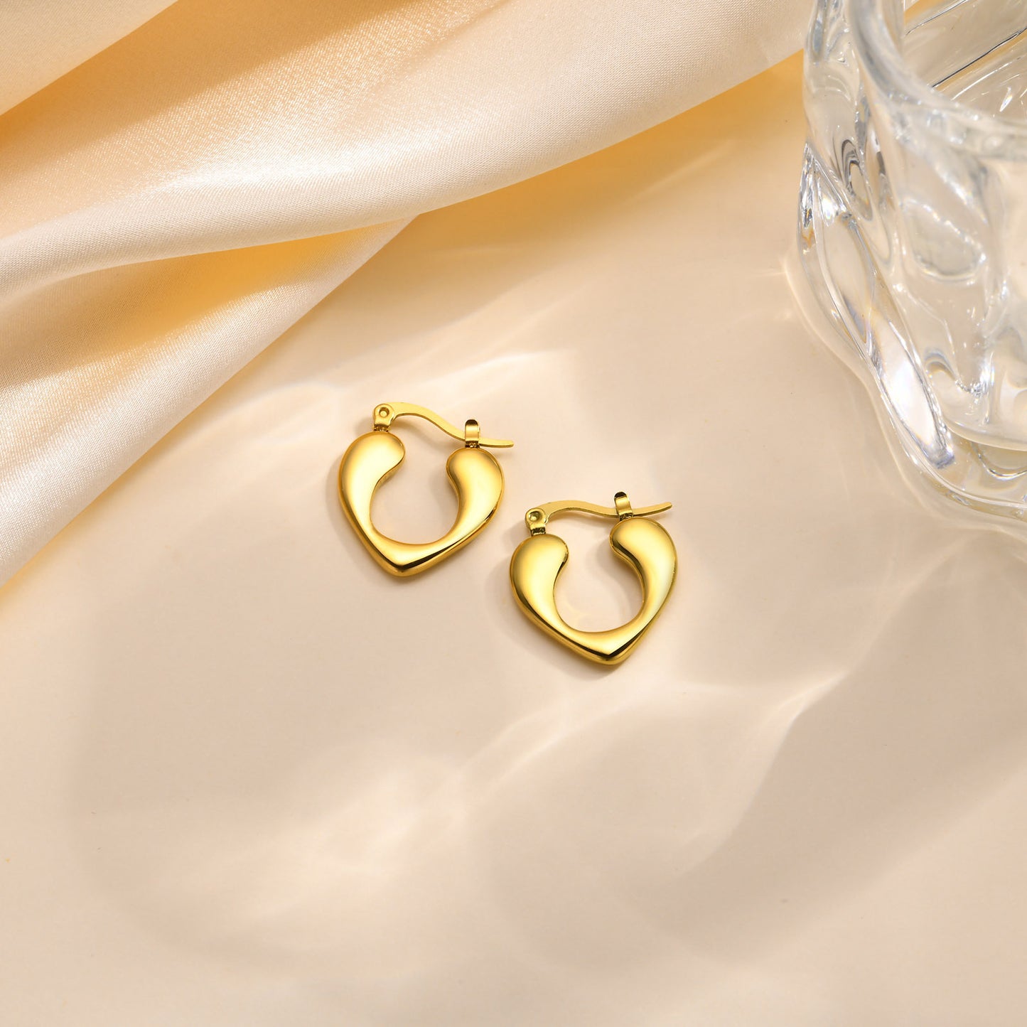 Fashion Personalized Women's Stainless Steel 18K Gold Earrings