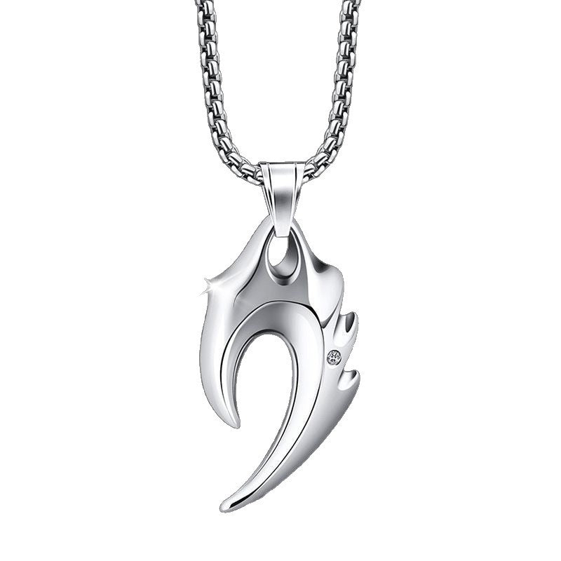 Planderful Jewelry Wolf Tooth Necklace Titanium
