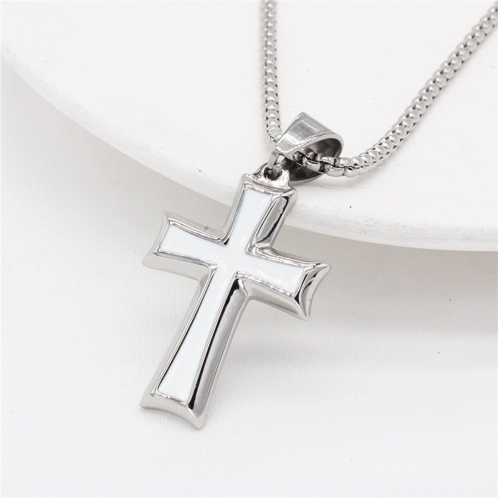Planderful Titanium Steel Cross Pendant Personalized Unisex Jewelry For Men And Women Everyday Genie
