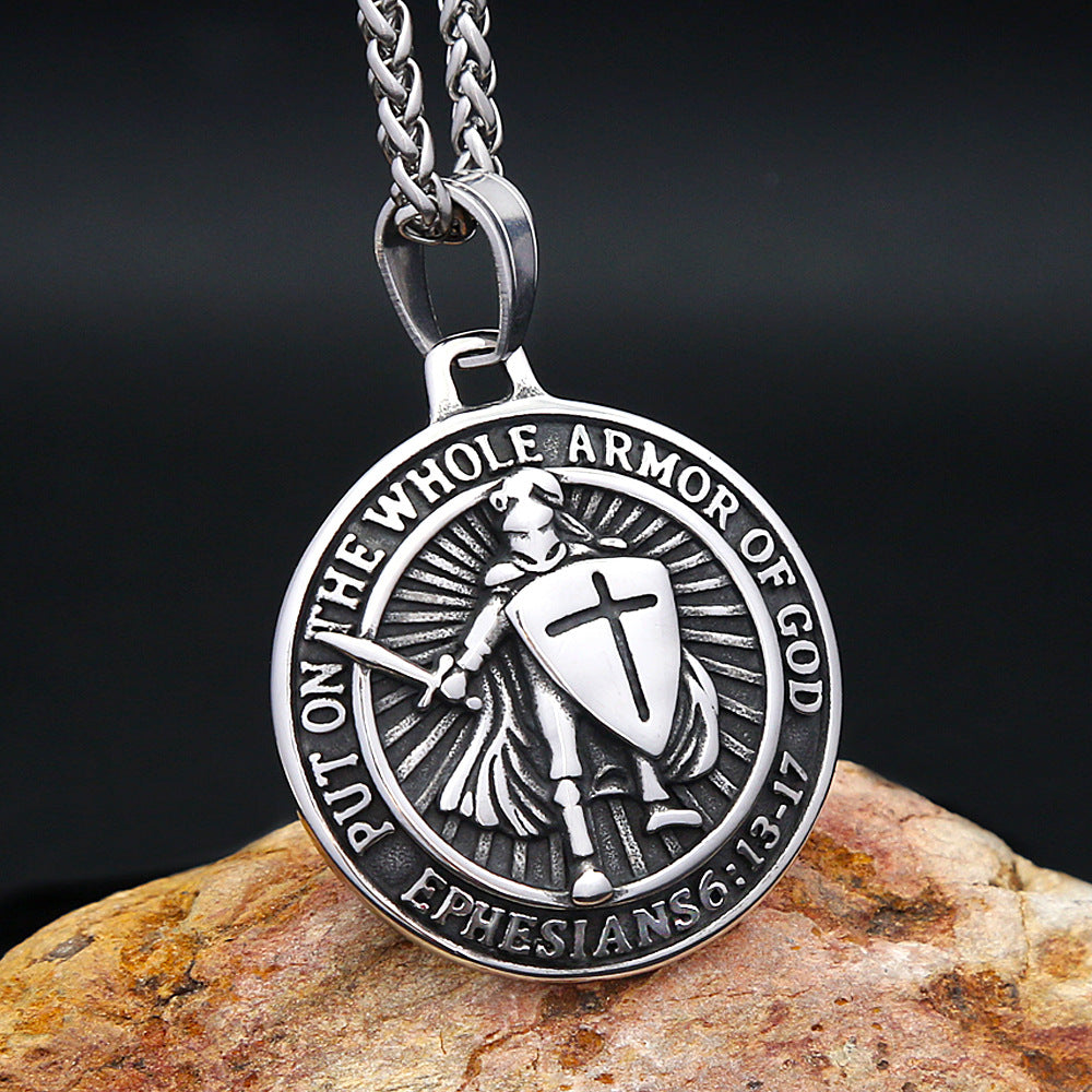 Vintage West Stainless Steel Men's Pendant Necklace