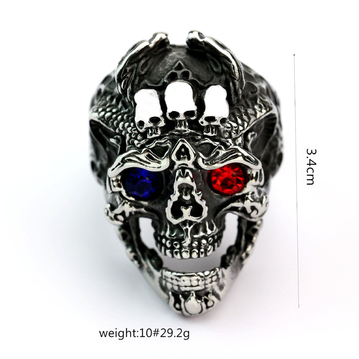 Punk Skull Stainless Steel Men's Ring