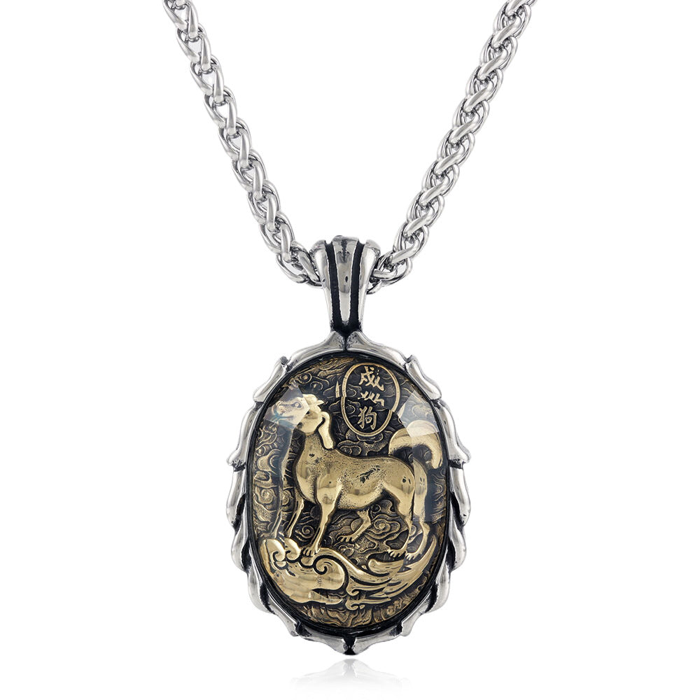 European And American Titanium Steel Animal Zodiac Pendant