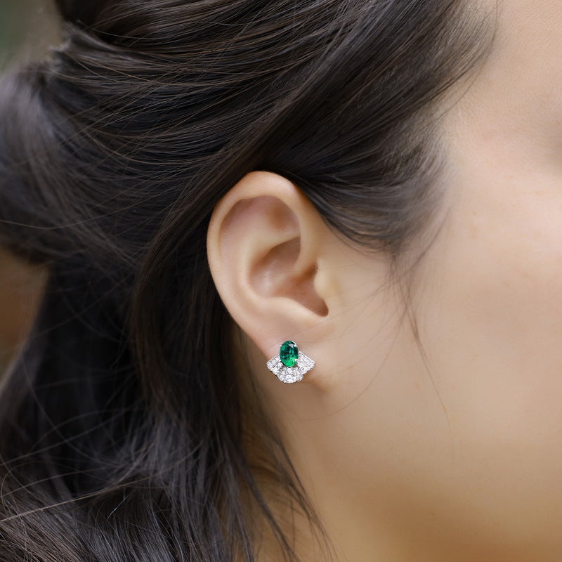 S925 Sterling Silver Lab-Grown Emerald Signature Jewelry Collection