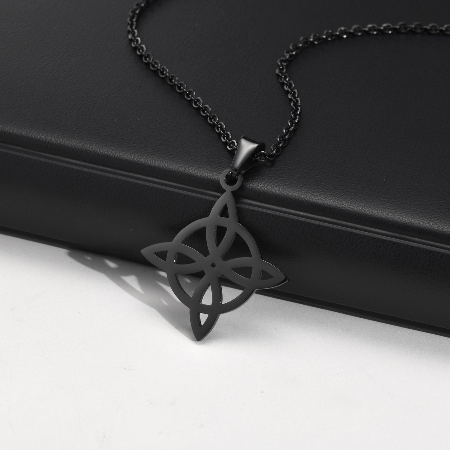 Stainless Steel Celtic Knot Pendant Black Men for Men