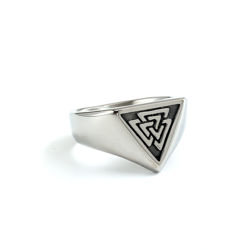 Vintage Viking Stainless Steel Men's Ring