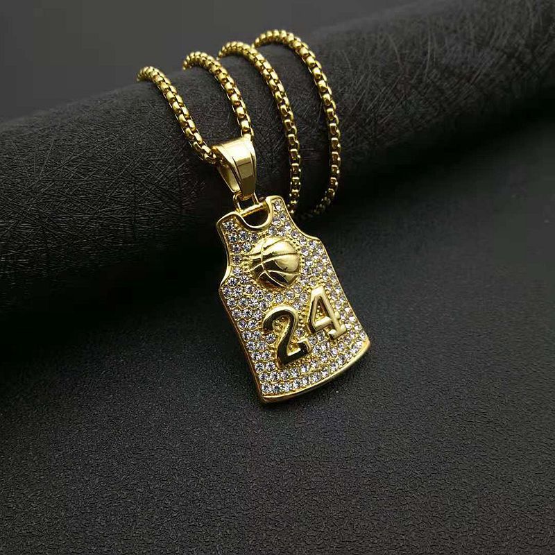Steel Necklace – Statement Basketball Jersey Pendant