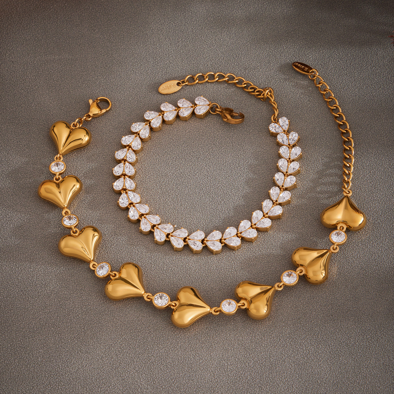 Planderful Zircon Water Drop Bracelet 18K Gold For Her