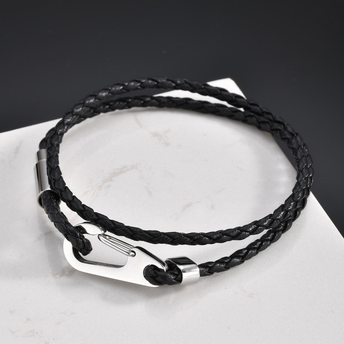 Black Stainless Steel Bracelet for Men