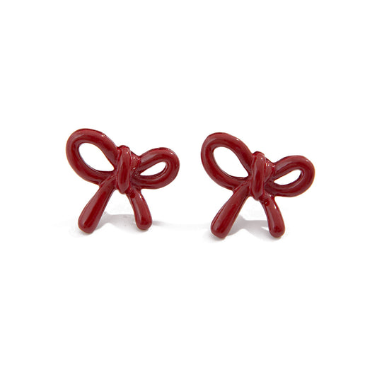 Planderful Vienna Verve Earrings – Elegant Oil Flower Bow Design