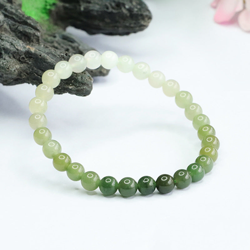 Hetian Jade Sterling Silver Bracelet - Fortune's Favor Collection