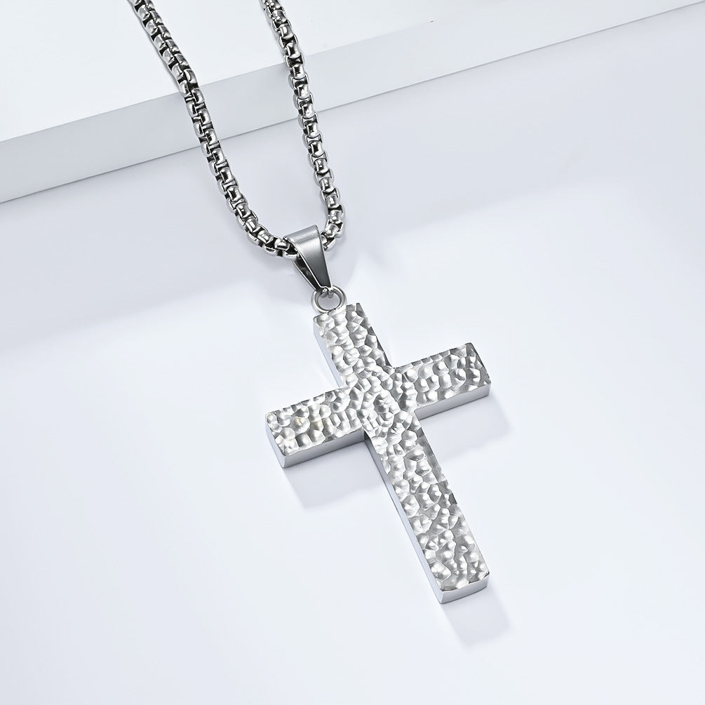 Steel Necklace – Statement Cross Necklace