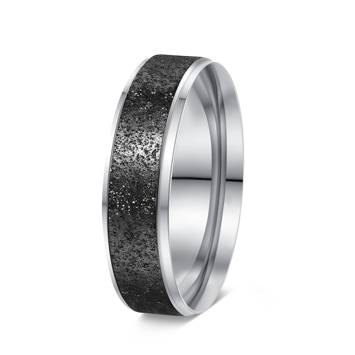 Planderful Two Tone Stainless Steel Ring 6mm Matte Finish For Women Everyday Genie Collection
