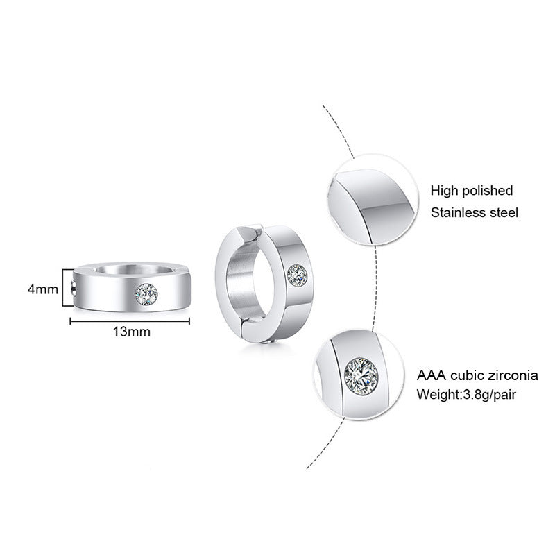 Stainless Steel Earrings — Singles or Blue Pair