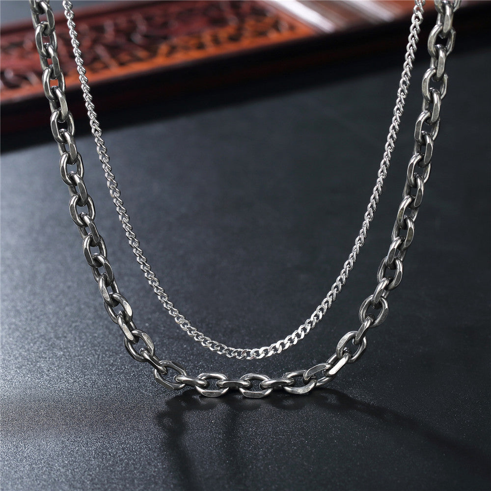 Double Layer Collarbone Necklace Planderful Everyday Genie Unisex Hip Hop Nightclub Jewelry Protection Statement