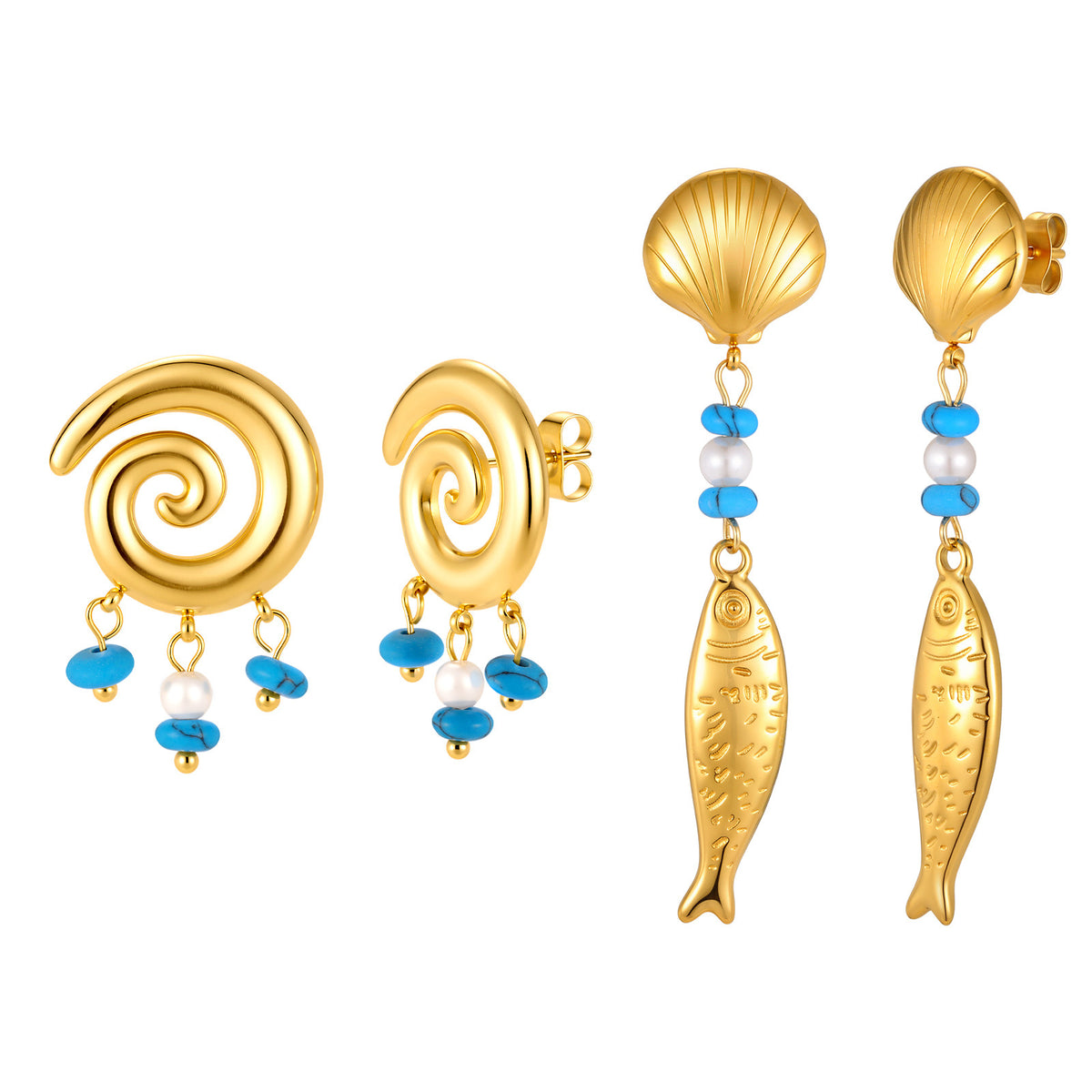 Stainless Steel Pearl Earrings