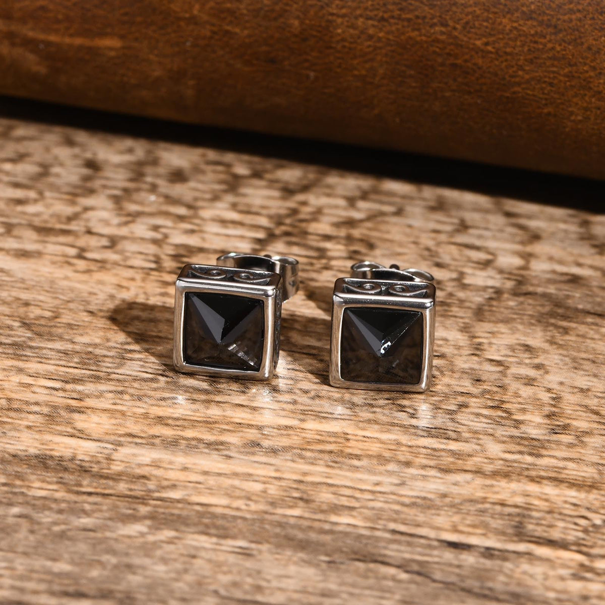 Geometric Zircon Single Earring