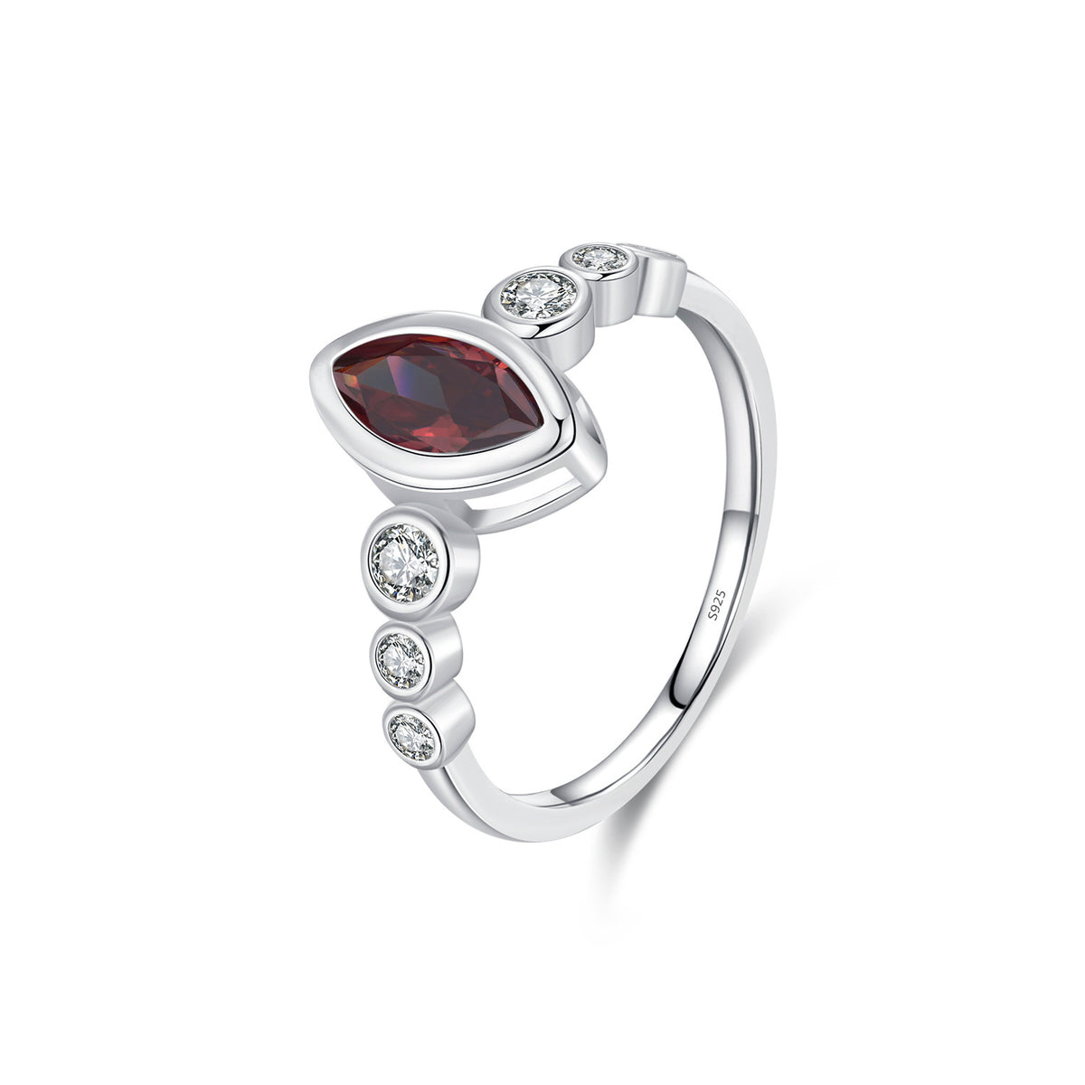 925 Sterling Silver Vintage Zircon Ring
