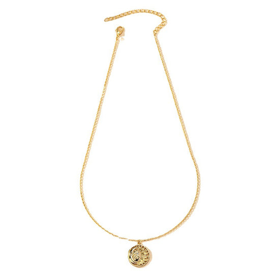 Sunflower and Moon Pendant Necklace - Vienna Verve Collection