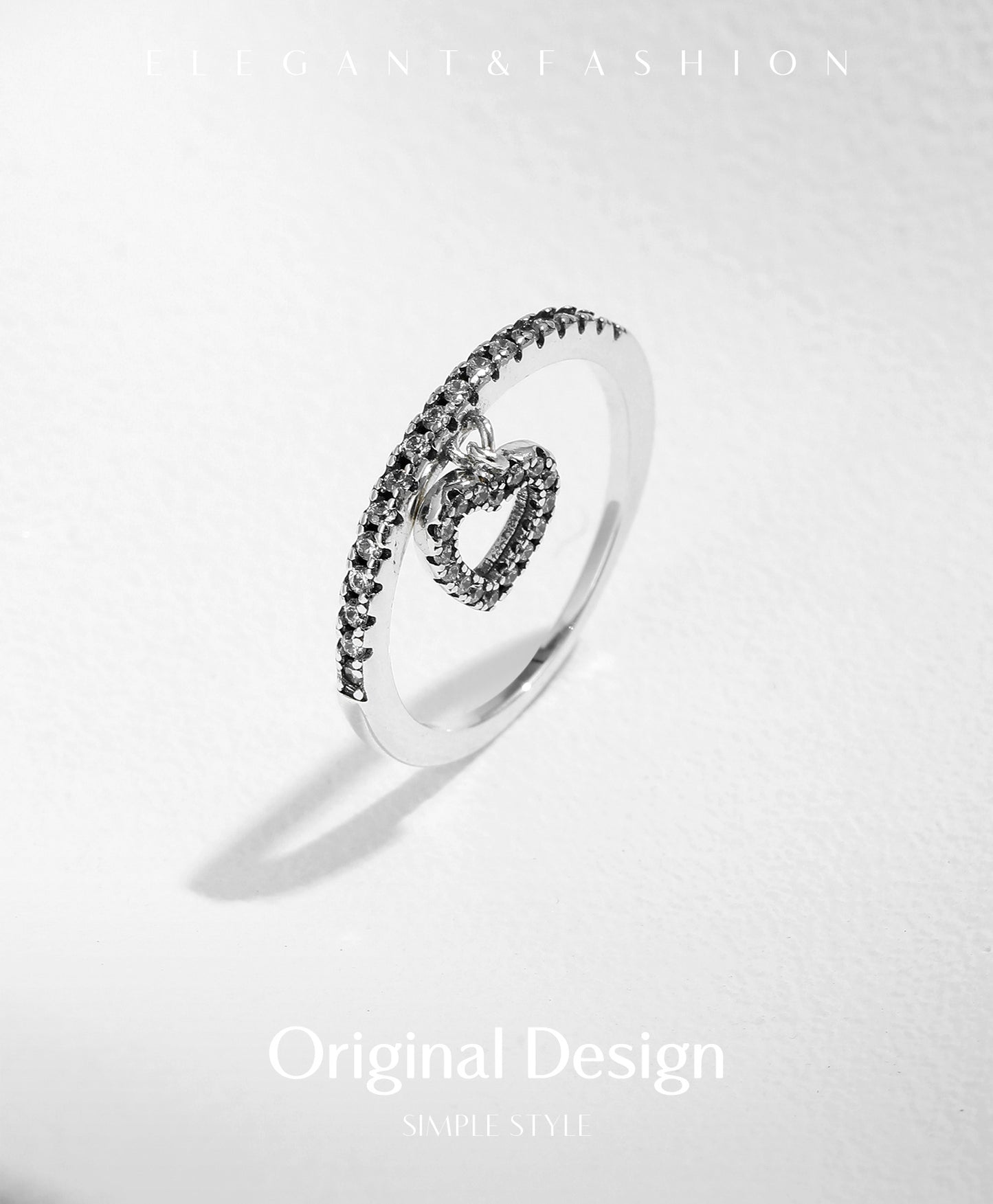 Planderful Everyday Genie Smart Love Pendant Ring – Trendy Shiny Zircon Design