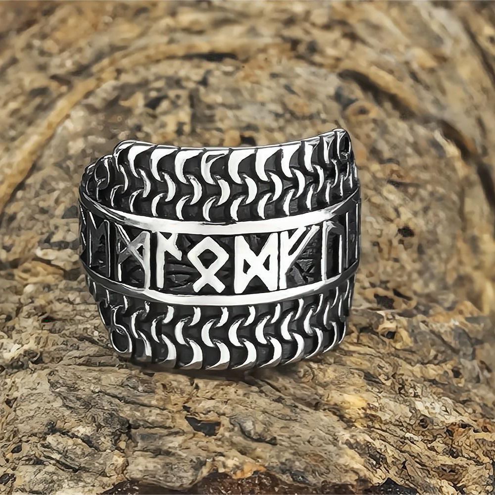 European and American Retro Jewelry Stainless Steel Ring Men
